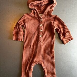 Kate Quinn terracotta Ribbed union suit